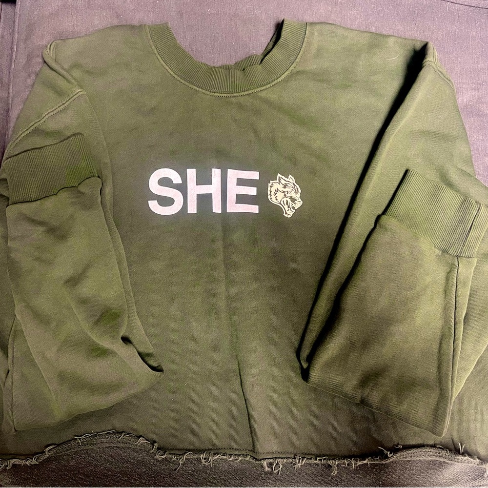 She Home (Cropped) Pigment Crewneck